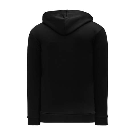 A1834 001 Black Blank Hockey Lace Hoodie Sweatshirt