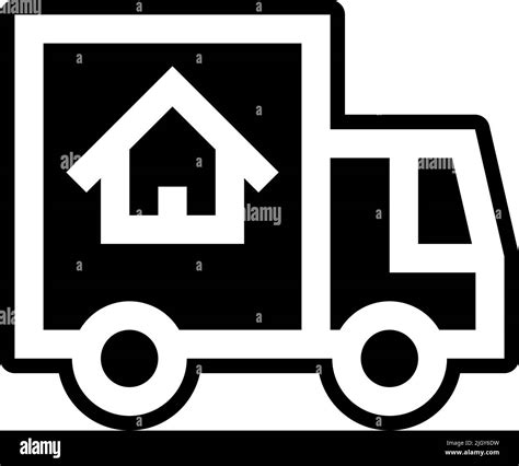 Real Estate Moving Truck Icon Stock Vector Image And Art Alamy