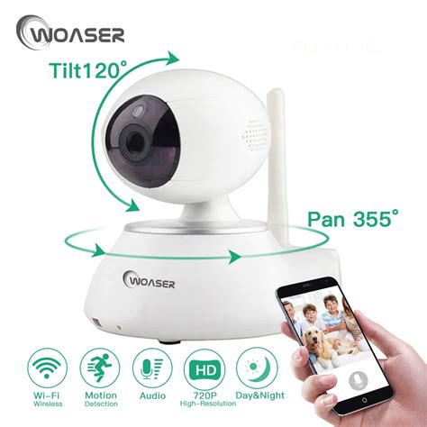 Woaser 720p Wireless Wifi Ip Camera Pan Tilt Ir Cut Home Security