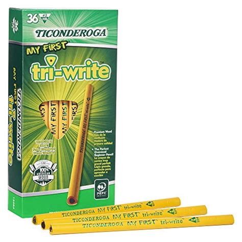Ticonderoga My First Tri Write Pencils Without Eraser Primary Size