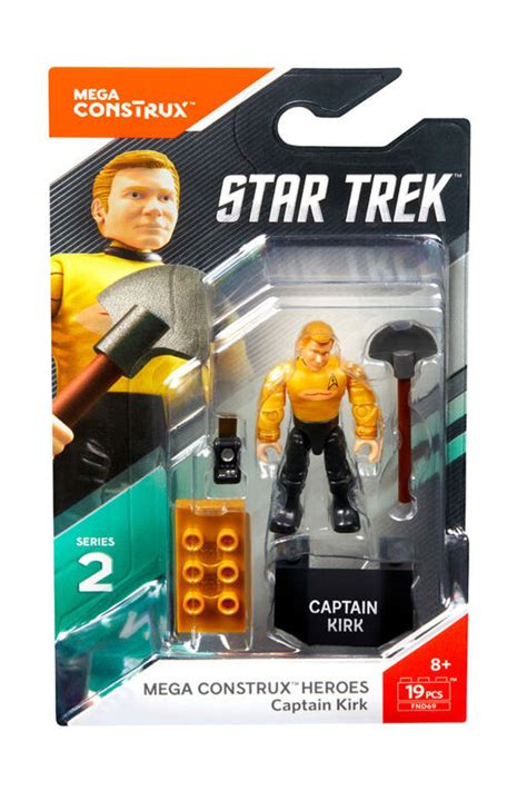 Mega Construx Heroes Star Trek Captain Kirk Micro Action Figure Toys