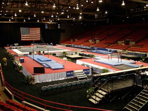An Indoor Tennis Court Is Set Up For The Us Open