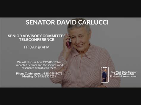 Senator Carlucci Hosts Senior Advisory Teleconference New City Ny Patch