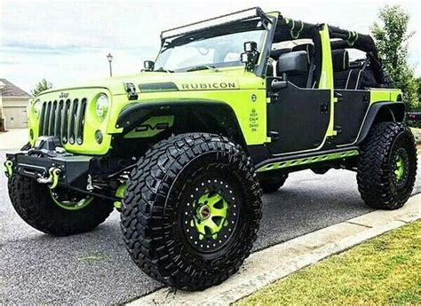 Green And Black Rubicon Monster Mopar Jeep Offroad Jeep Jeep Jk