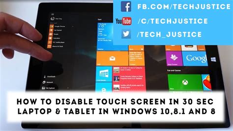 Disable Touch Screen In 30 Sec Laptop And Tablet In Windows 10windows 8