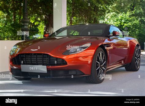 Turin Italy 7th June 2017 Aston Martin Db11 Third Edition Of Parco Valentino Car Show Hosts
