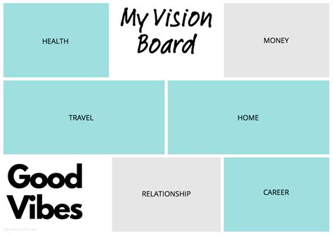 2022 Vision Board Template Calendar Template 2022