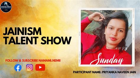 Priyanka Naveen Jain Jainism Talent Show Youtube