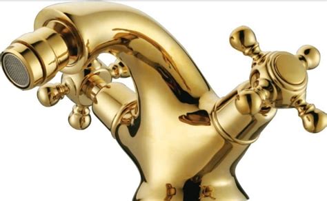 Free Shipping Gold Clour Double Handles Bathroom Bidet Faucet Sex Faucet Mixer Tap In Bidet