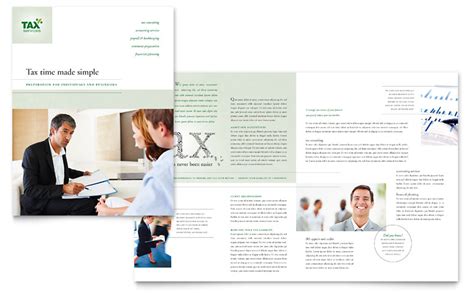 accounting tax services brochure template word publisher