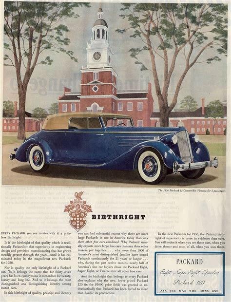 1936 Packard Packard Cars Automobile Advertising Car Advertising