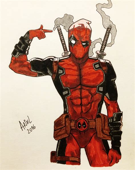 Maybe you would like to learn more about one of these? Dibujo de Deadpool - Marvel - Ariel Esteban Art