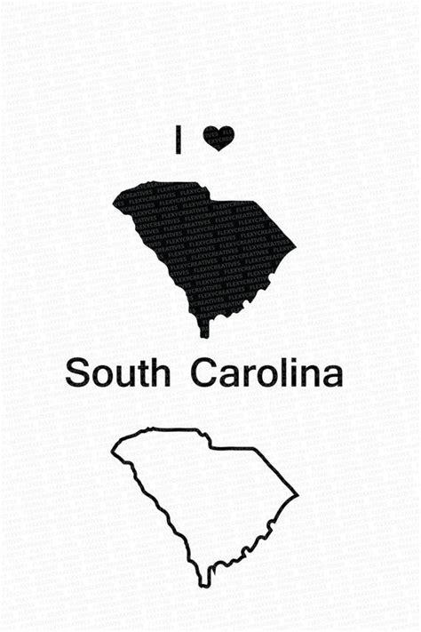 South Carolina Sc Svgvector State Clipart South Carolina Etsy South