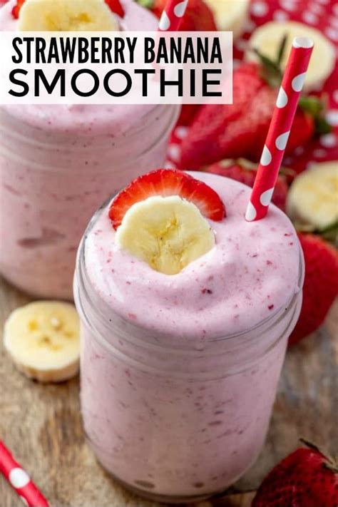 Strawberry Banana Smoothie A Quick Fruity Refreshing Recipe Recipe