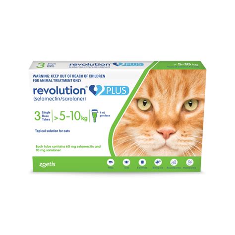Revolution Plus Cat 51kg 10kg Box Of 3 Absolute Pets