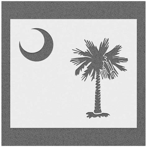 South Carolina State Flag Palmetto Tree Stencil Stencilmonkey