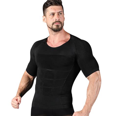 men s slimming body shapewear corset vest shirt compression abdomen tummy belly control slim