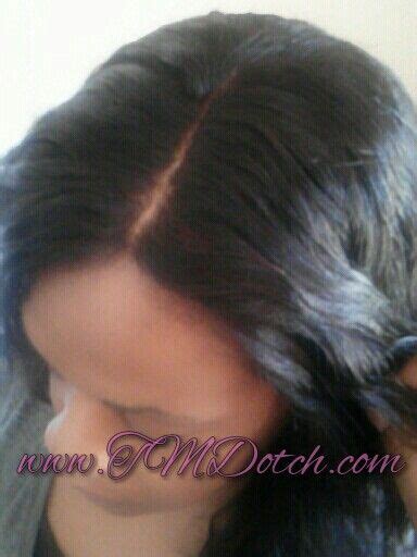 Custom Lace Closure Sewn Weave No Natural Hair Left Out To Blend