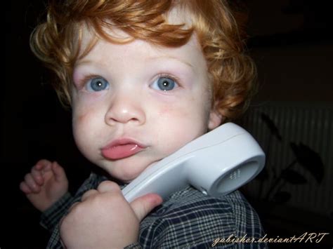 It's a start for every boy to explore the world of asymmetrical haircuts. Redhead baby by GaBiShOr on DeviantArt