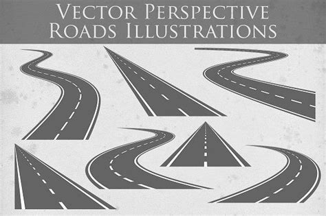 Vector Roads Illustrations Road Drawing Illustration Road Vector