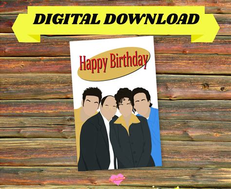 Seinfeld Birthday Card Digital Download Printable Card Etsy