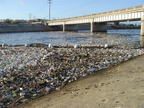 Plastic Trash Along Our Rivers Mouth Of The Los Angeles