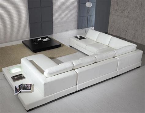 The Ultra Modern White Leather Sectional Sofa For Contemporary Living