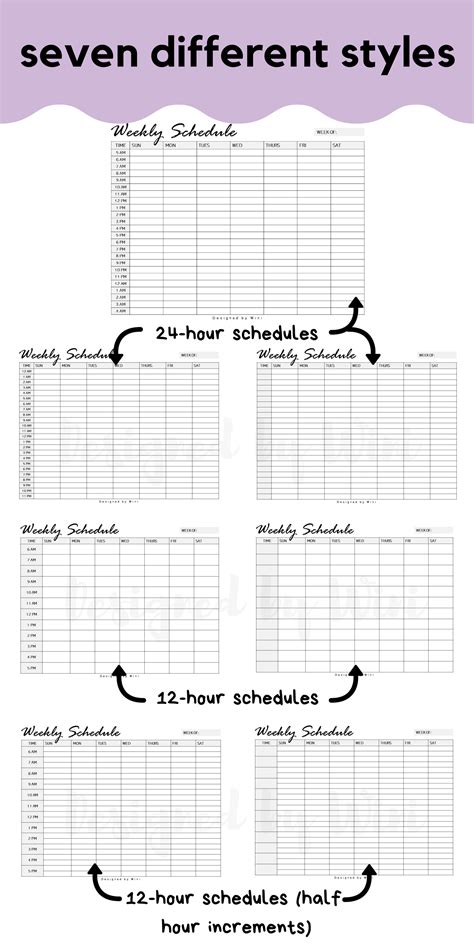 Weekly Schedule Weekly Planner Printable Minimalist Weekly | Etsy | Weekly planner printable ...