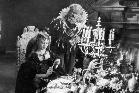 Belle's father is sentenced to death for picking a rose from beast's garden. La belle et la bête (Beauty and the Beast). 1946. Written ...
