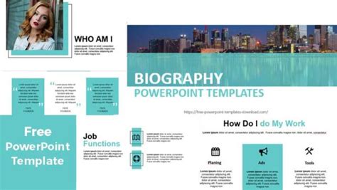Biography Powerpoint Template Gambaran