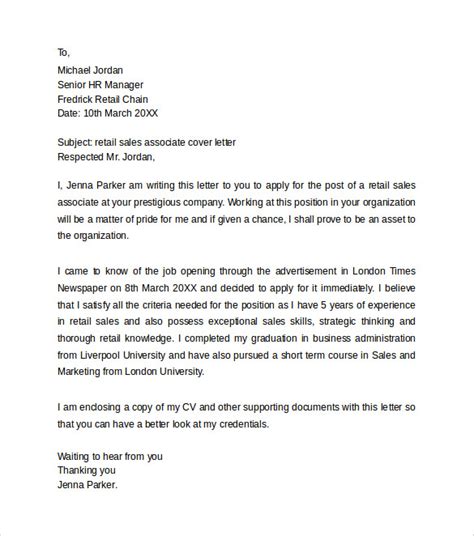 sample retail cover letter templates   sample templates
