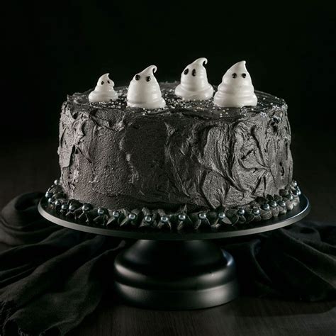 Halloween Ghosts Chocolate Cake Recipe Gourmet Food World