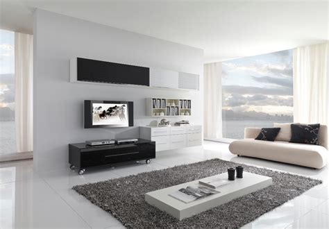 Modern Black And White Furniture For Living Room From