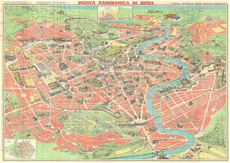 Pianta Panoramica Di Roma Geographicus Rare Antique Maps