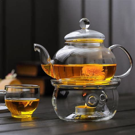 التدفئة قاعدة القهوة المياه المعطرة الشاي دفئا شمعة الزجاج الشفاف مقاومة للحرارة إبريق دفئا