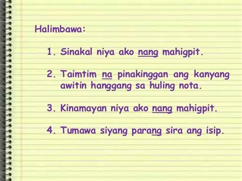 Pang Abay Halimbawa Words Mosop
