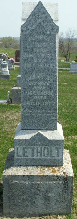 Mary A Lentz Letholt M Morial Find A Grave