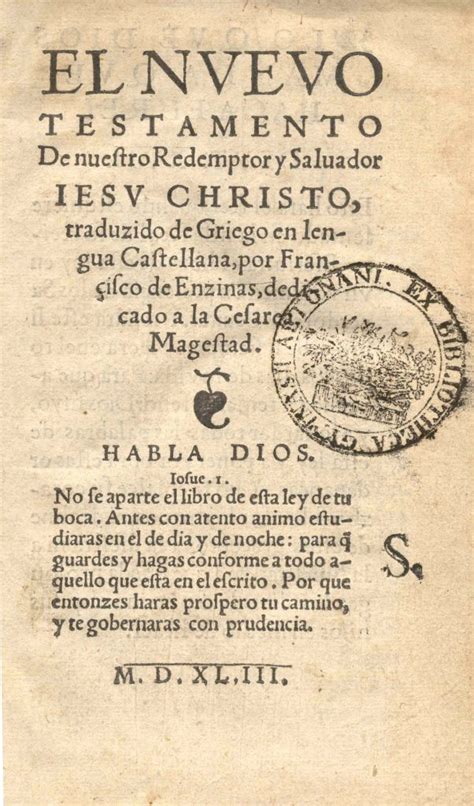 Francisco De Enzinas And The Translation Of The New Testament Scihi Blog