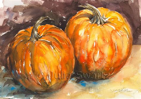 Though A Simple Subject Julia Has Transformed These Two Pumpkins Into