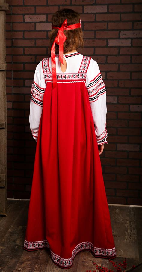 Russian Dress Woman Sarafan Slavic Traditional Costume Folk Etsy
