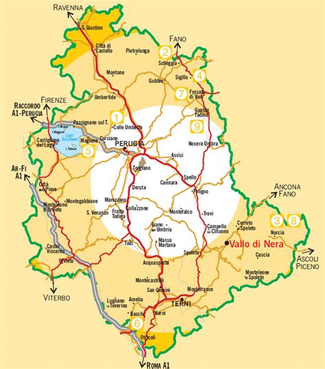 Map Of Umbria Mapsofnet