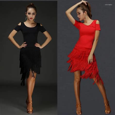 2023 Womens Latin Dance Skirt Irregular Fringed Tassel For Ballroom Salsa Tango Samba