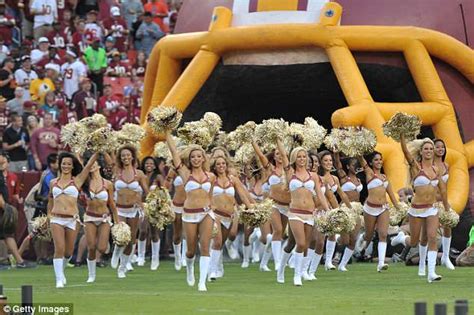 Ex Redskins Cheerleaders Claim They Were Pressured To Pose Topless Daily Mail Online