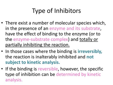 Ppt Type Of Inhibitors Powerpoint Presentation Free Download Id
