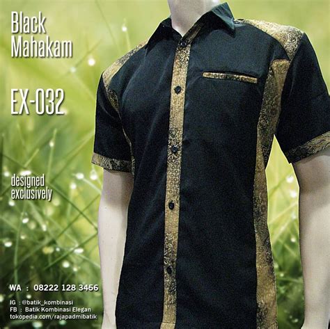 Seragam Batik Black Mahakam Ex 032 Batik Seragam Kantor Model