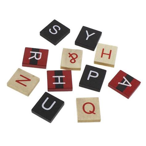 100 Pack Of Scrabble Tile Game Pieces Shape Letter Material Wooden
