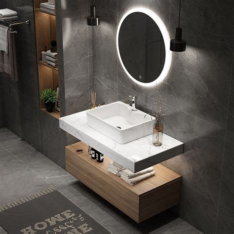 Luxury Modern 3640 Floating Wall Mount Single Bathroom Vanity Set