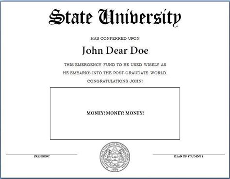 Fake Diploma Certificate Template Templates Example Templates Example