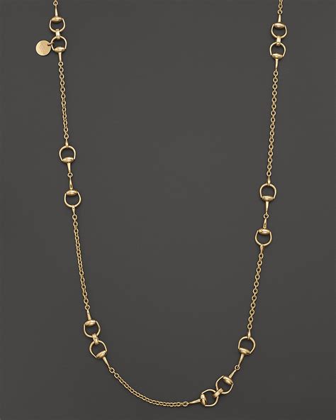 Gucci 18k Yellow Gold Horsebit Necklace 355 Bloomingdales