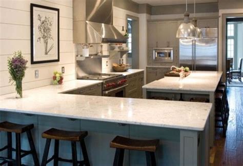 View this post on instagram a post shared by. peninsula and island kitchens with no upper cabinets ...